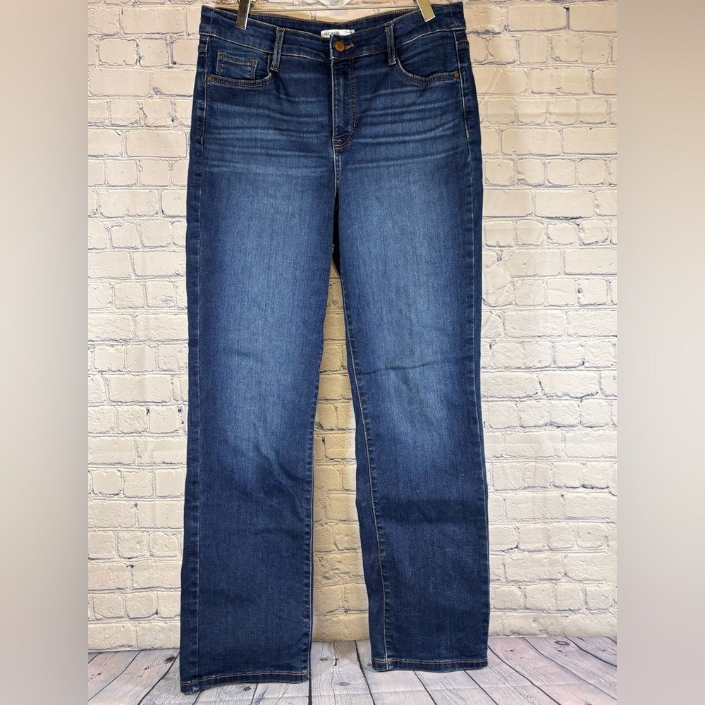 Nine West Medium Wash Classic Preppy Casual Slim Straight Stretch Jeans 12